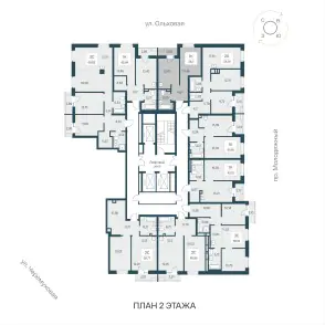 ЖК Расцветай в Солнечном, дом 1, этаж 2