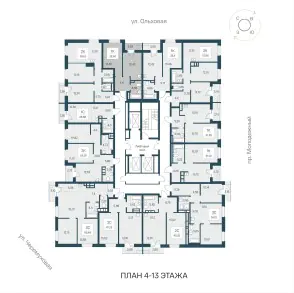 ЖК Расцветай в Солнечном, дом 1, этажи 4-13